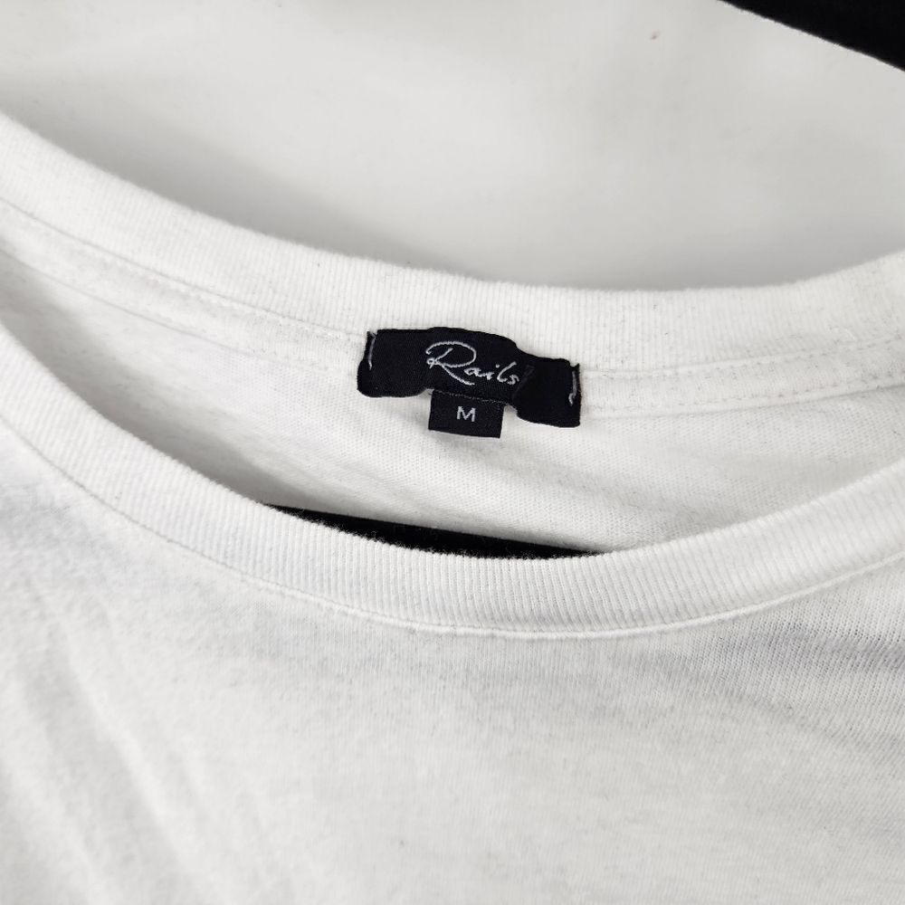 Rails White Tshirtwith Eyelet Flutter Sleeve - image 6